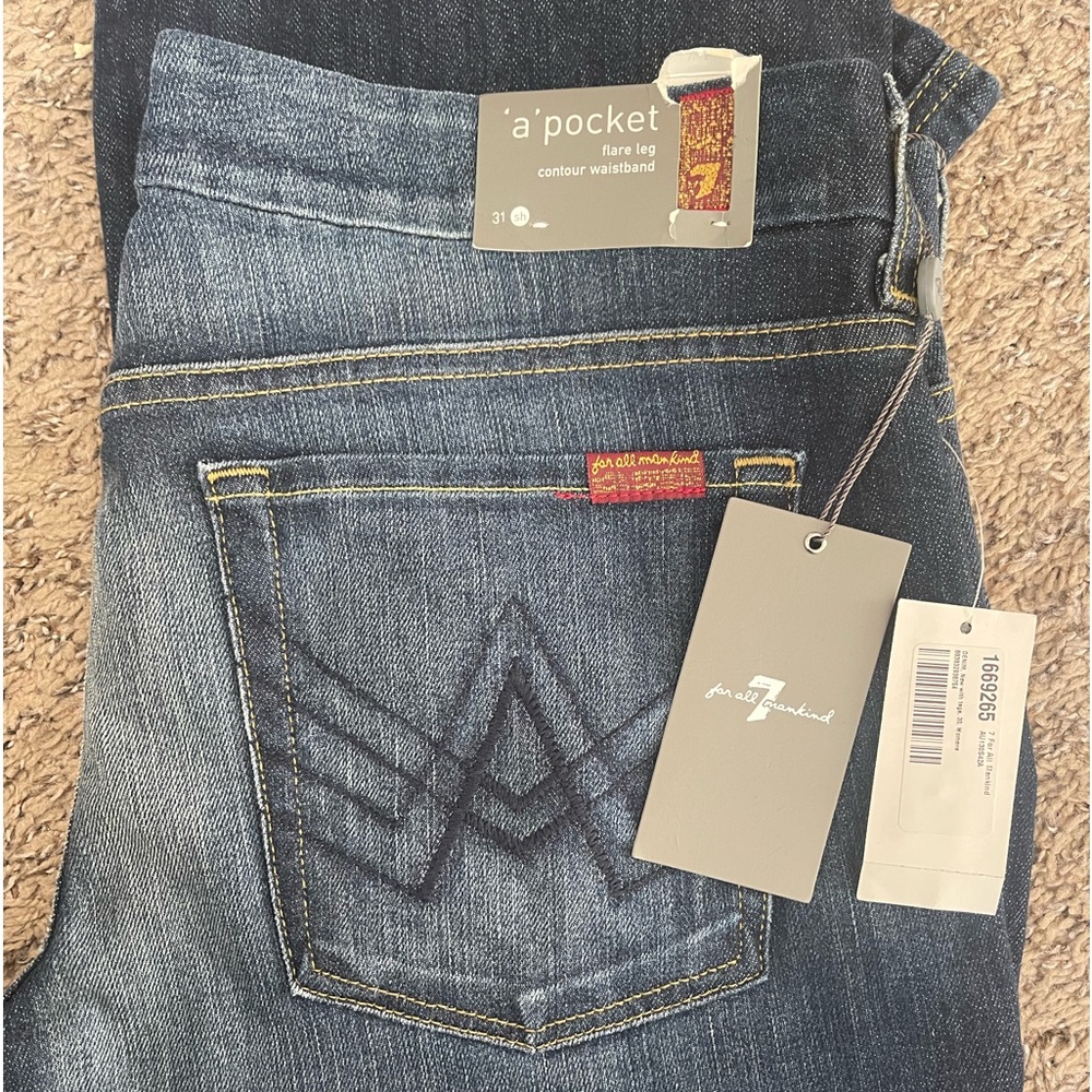 7 for All Mankind Flare “A” Pocket Jeans Size 31
